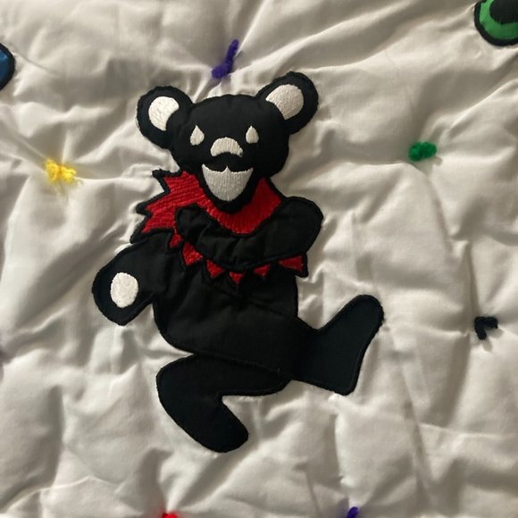 Vintage Grateful Dead Dancing Bear Baby Quilt / Wall Hanging / Tapestry HANDMADE - Picture 10 of 15